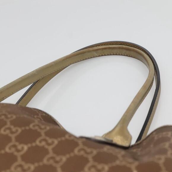 GUCCI GG Canvas Pretty Tote Bag Gold Tone - Picture 8 of 16